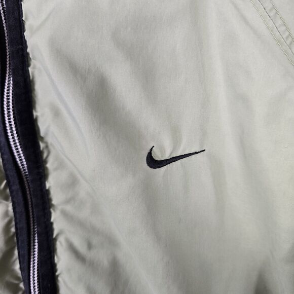 Vintage Nike Windbreaker Jacket XL Olive Green Spellout Zip Black Label - Picture 5 of 16